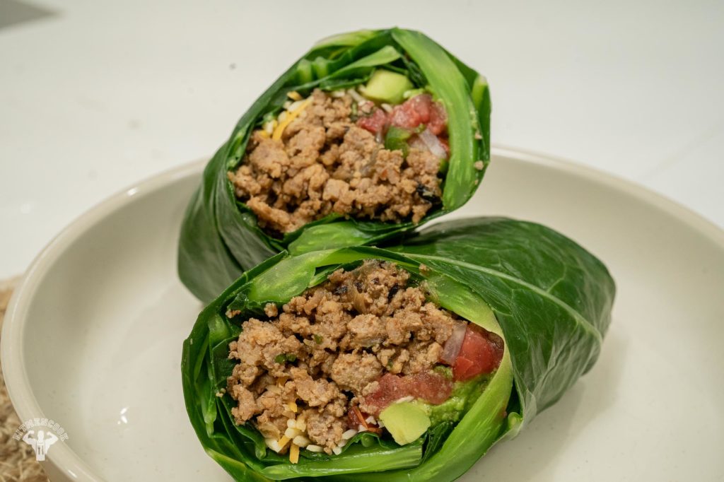 Low Carb Collard Green Burritos - Turkey or Vegan