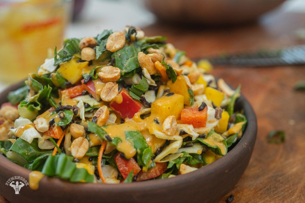 Peanut Curry Chopped Grain Bowl